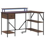 Casa si Gradina - Mobilier - Mese si birouri - Birouri - Birou Stejar brun 120 x 79 x 86.5 cm Lemn compozit - Infinity.ro