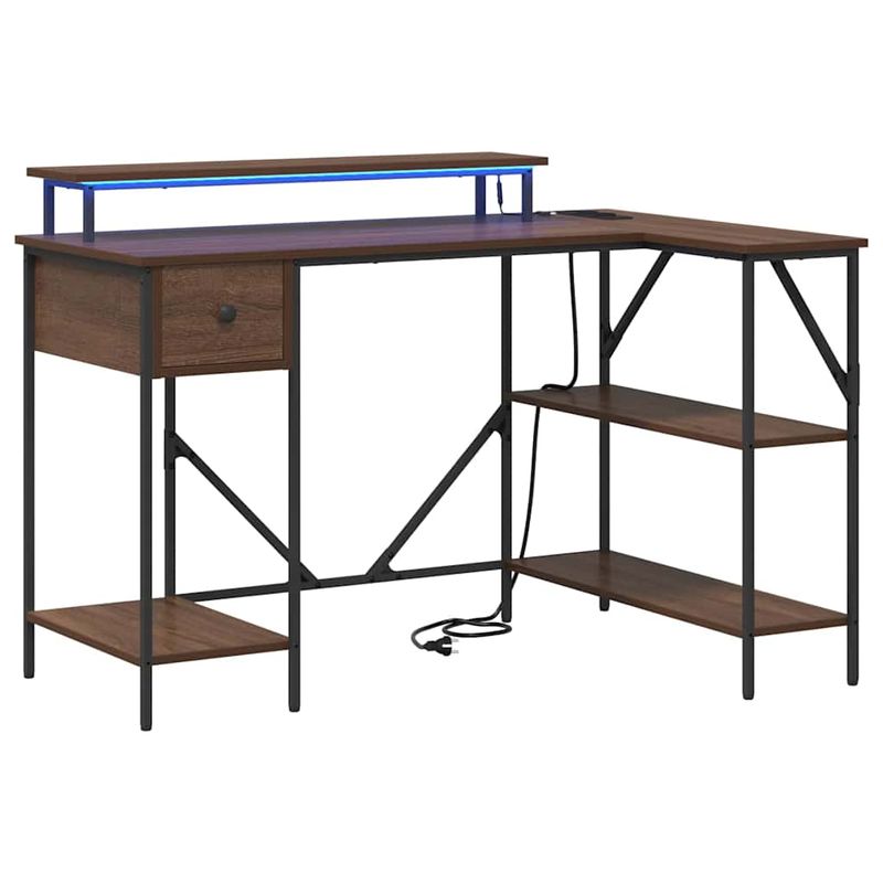 Casa si Gradina - Mobilier - Mese si birouri - Birouri - Birou Stejar brun 120 x 79 x 86.5 cm Lemn compozit - Infinity.ro