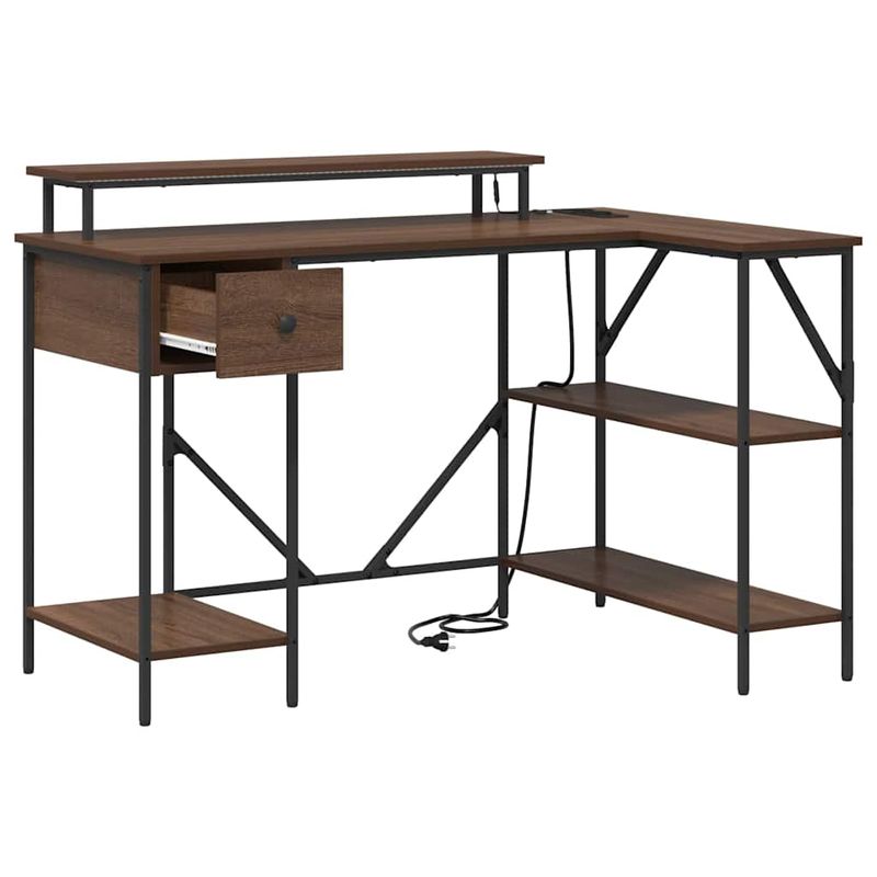 Casa si Gradina - Mobilier - Mese si birouri - Birouri - Birou Stejar brun 120 x 79 x 86.5 cm Lemn compozit - Infinity.ro