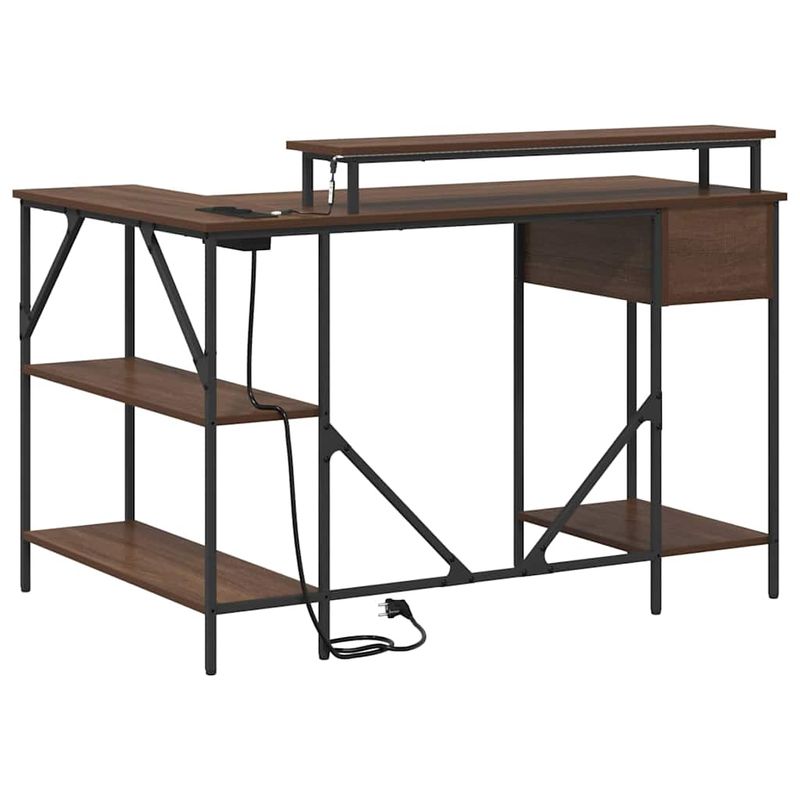 Casa si Gradina - Mobilier - Mese si birouri - Birouri - Birou Stejar brun 120 x 79 x 86.5 cm Lemn compozit - Infinity.ro