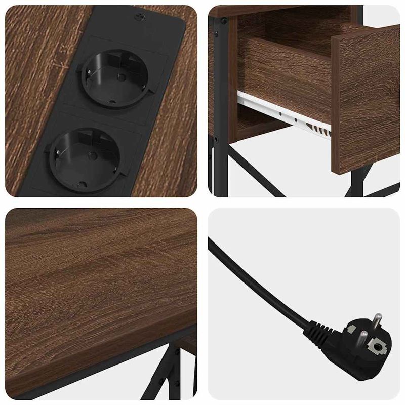 Casa si Gradina - Mobilier - Mese si birouri - Birouri - Birou Stejar brun 120 x 79 x 86.5 cm Lemn compozit - Infinity.ro