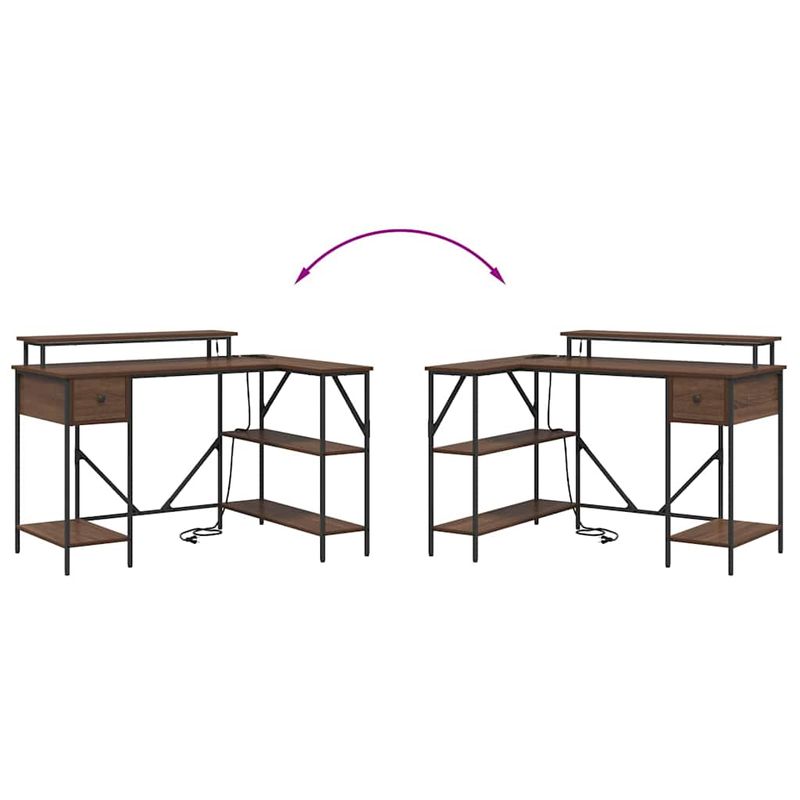 Casa si Gradina - Mobilier - Mese si birouri - Birouri - Birou Stejar brun 120 x 79 x 86.5 cm Lemn compozit - Infinity.ro