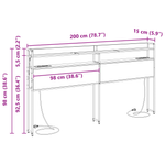 Casa si Gradina - Mobilier - Paturi si accesorii - Accesorii paturi - Tablie de pat cu LED, roz, 200x5x118/128 cm, catifea - Infinity.ro