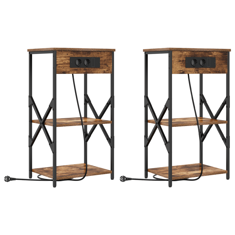 Casa si Gradina - Mobilier - Comode si corpuri - Noptiere - Noptiere 2 pcs Stejar afumat 41 x 31 x 76 cm Lemn compozit - Infinity.ro