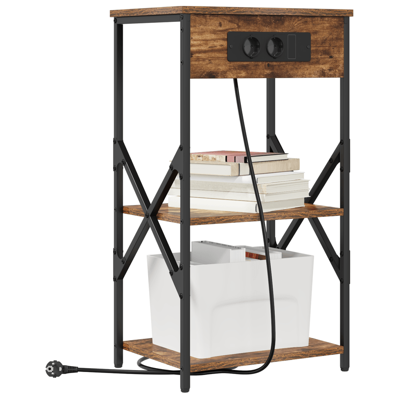 Casa si Gradina - Mobilier - Comode si corpuri - Noptiere - Noptiere 2 pcs Stejar afumat 41 x 31 x 76 cm Lemn compozit - Infinity.ro