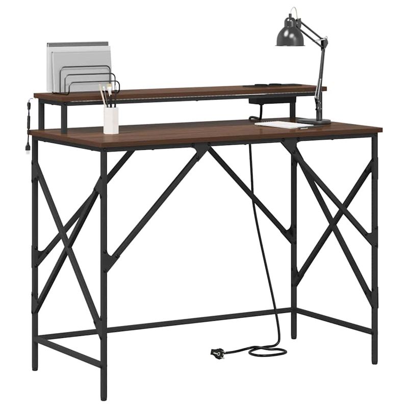 Casa si Gradina - Mobilier - Mese si birouri - Birouri - Birou Stejar brun 100 x 50 x 86.5 cm Lemn compozit - Infinity.ro