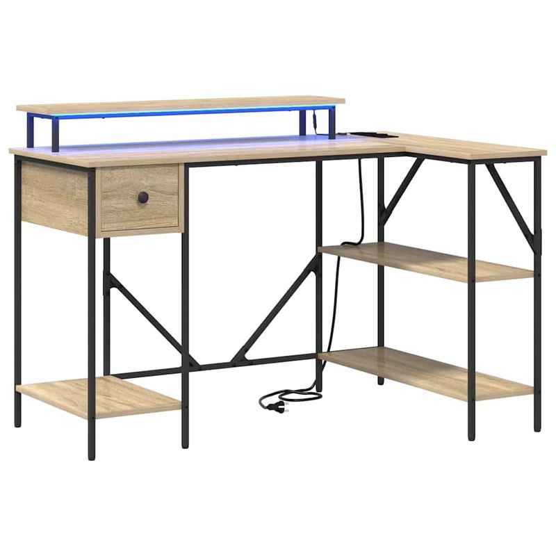Casa si Gradina - Mobilier - Mese si birouri - Birouri - Birou Stejar sonoma 120 x 79 x 86.5 cm Lemn compozit - Infinity.ro