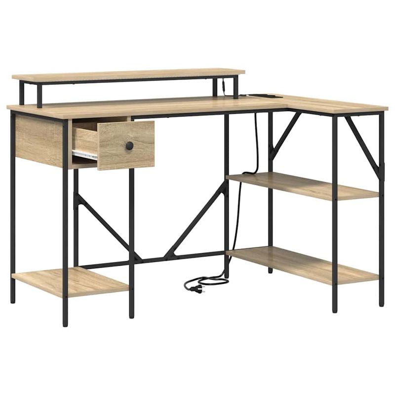 Casa si Gradina - Mobilier - Mese si birouri - Birouri - Birou Stejar sonoma 120 x 79 x 86.5 cm Lemn compozit - Infinity.ro