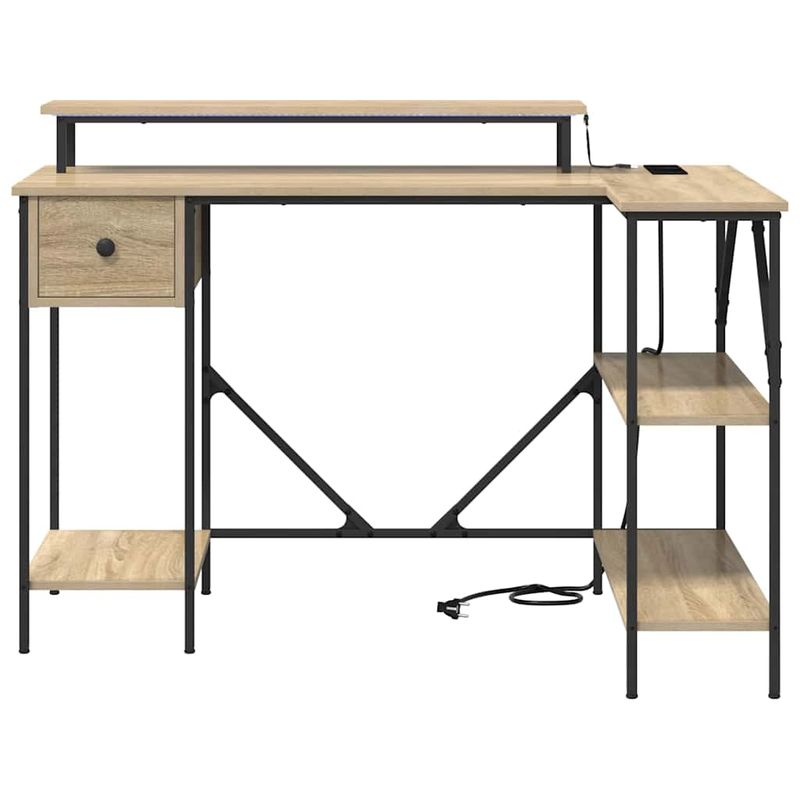 Casa si Gradina - Mobilier - Mese si birouri - Birouri - Birou Stejar sonoma 120 x 79 x 86.5 cm Lemn compozit - Infinity.ro