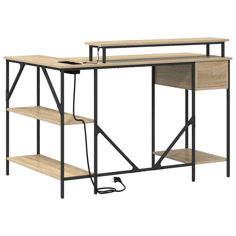 Casa si Gradina - Mobilier - Mese si birouri - Birouri - Birou Stejar sonoma 120 x 79 x 86.5 cm Lemn compozit - Infinity.ro