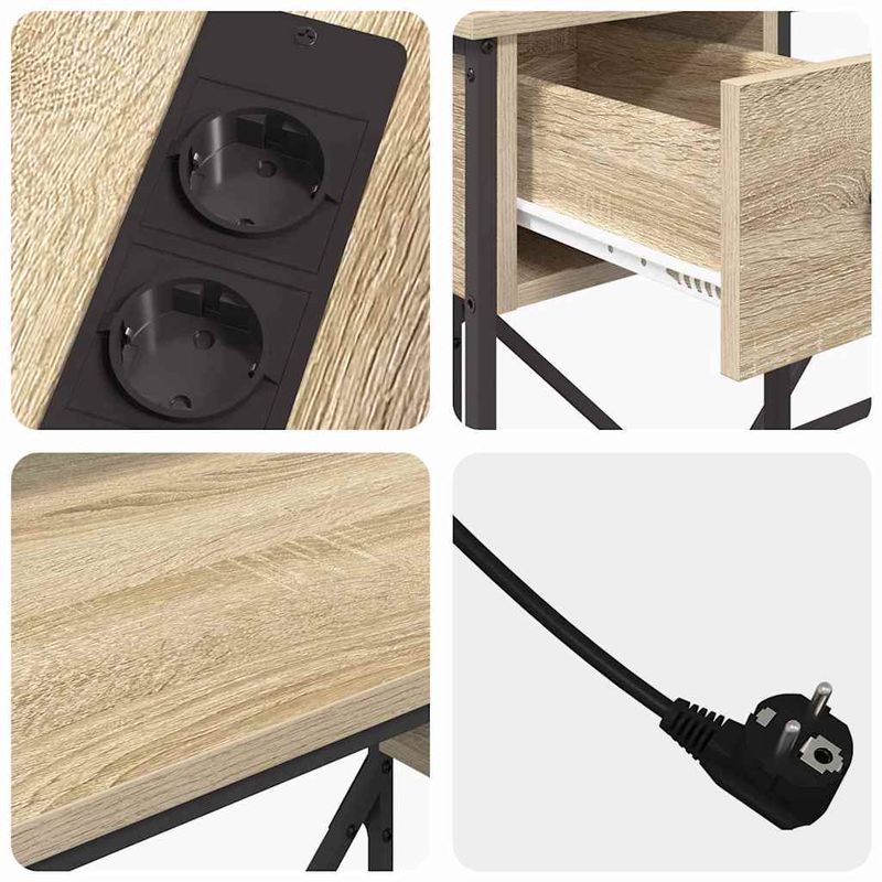Casa si Gradina - Mobilier - Mese si birouri - Birouri - Birou Stejar sonoma 120 x 79 x 86.5 cm Lemn compozit - Infinity.ro