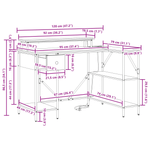 Casa si Gradina - Mobilier - Mese si birouri - Birouri - Birou Stejar sonoma 120 x 79 x 86.5 cm Lemn compozit - Infinity.ro