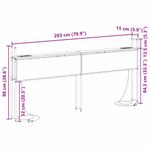 Casa si Gradina - Mobilier - Paturi si accesorii - Accesorii paturi - Tablie de pat cu LED, roz, 200x5x118/128 cm, catifea - Infinity.ro