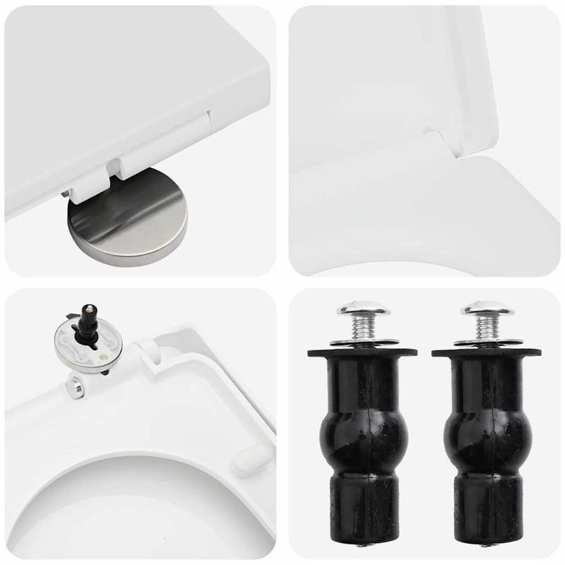 Casa si Gradina - Sanitare - Obiecte sanitare - Accesorii vase de toaleta - Capacul de toaleta Alb 48 x 36.5 x 4.5 cm Polipropilena - Infinity.ro
