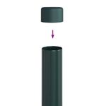 Casa si Gradina - Gradina si terasa - Garduri, panouri si accesorii - Stalpi de Gard 2 pcs Verde 110 cm Otel vopsit in pulbere - Infinity.ro
