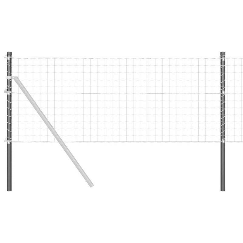 Casa si Gradina - Gradina si terasa - Garduri, panouri si accesorii - Stalpi de Gard 12 pcs Gri 90 cm Otel vopsit in pulbere - Infinity.ro