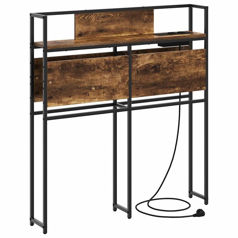Casa si Gradina - Mobilier - Paturi si accesorii - Accesorii paturi - Tablie de pat cu LED, negru, 163x16x78/88 cm, textil - Infinity.ro