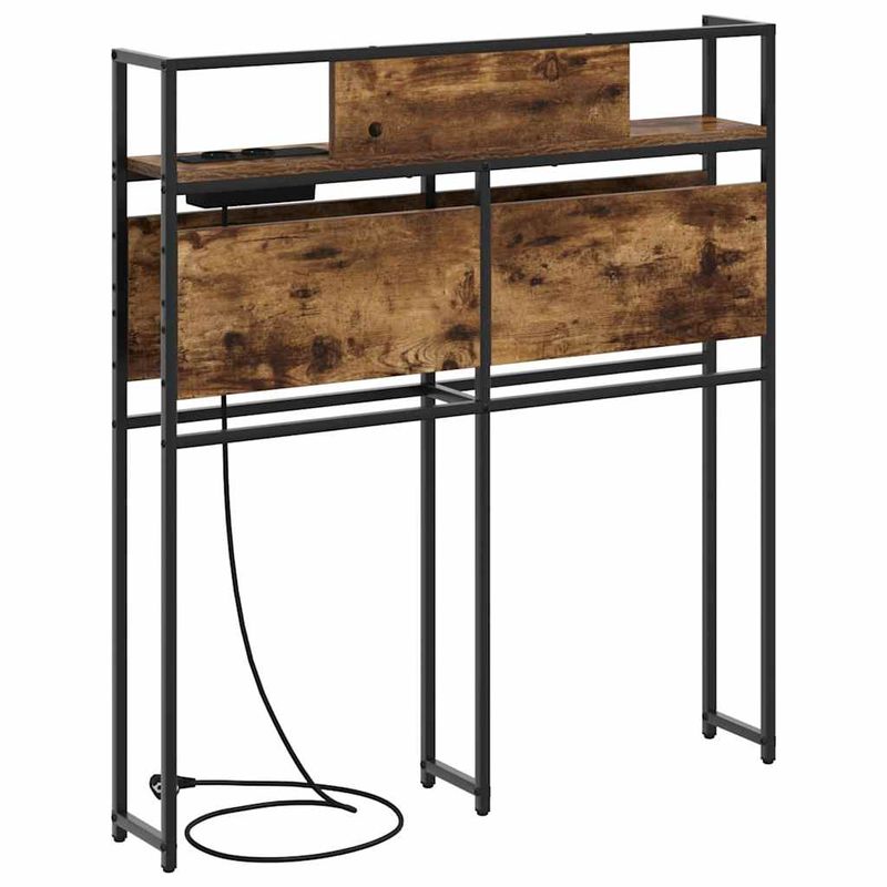 Casa si Gradina - Mobilier - Paturi si accesorii - Accesorii paturi - Tablie de pat cu LED, negru, 163x16x78/88 cm, textil - Infinity.ro