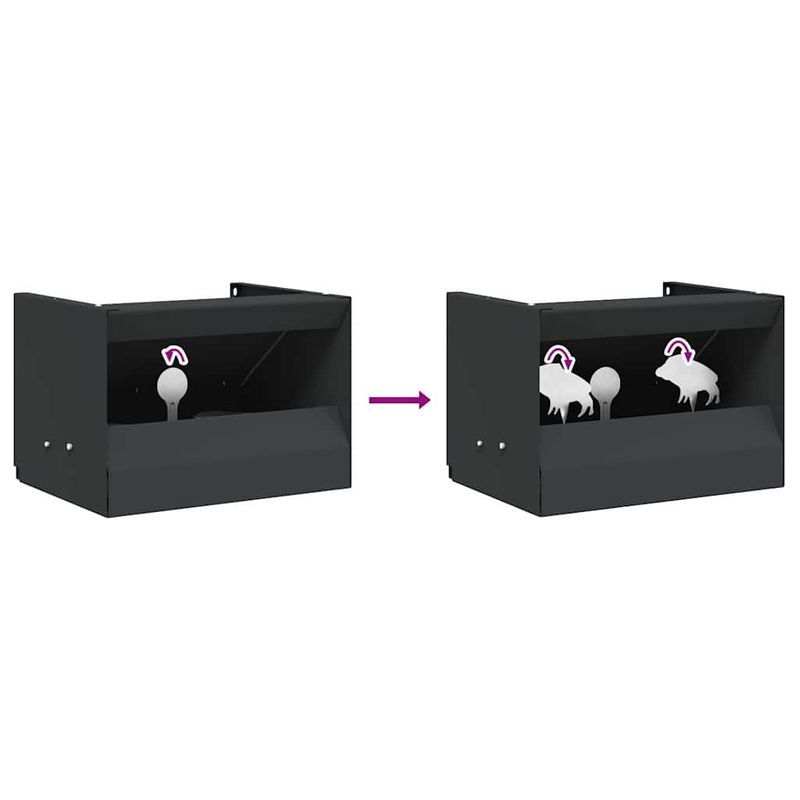 Sport si Outdoor - Accesorii si echipamente sportive - Accesorii antrenament si tabele tactice - Cutie pentru capcane de bile Negru 29 x 22 x 20 cm Otel - Infinity.ro