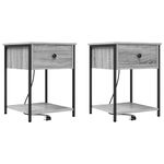 Casa si Gradina - Mobilier - Comode si corpuri - Noptiere - Noptiere 2 pcs sonoma gri 42 x 41 x 56 cm Lemn compozit - Infinity.ro