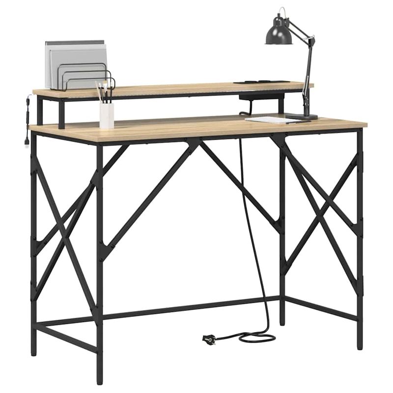 Casa si Gradina - Mobilier - Mese si birouri - Birouri - Birou Stejar sonoma 100 x 50 x 86.5 cm Lemn compozit - Infinity.ro