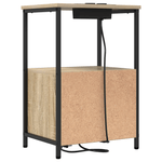 Casa si Gradina - Mobilier - Comode si corpuri - Noptiere - Cabinet de noptiere cu statie de incarcare 2 pcs Stejar sonoma - Infinity.ro