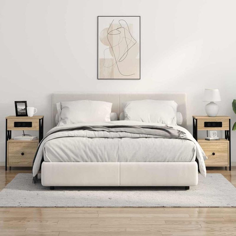 Casa si Gradina - Mobilier - Comode si corpuri - Noptiere - Noptiere 2 pcs Stejar sonoma 40 x 31 x 60 cm Lemn compozit - Infinity.ro