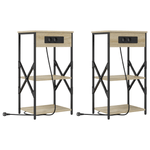Casa si Gradina - Mobilier - Comode si corpuri - Noptiere - Noptiere 2 pcs Stejar sonoma 41 x 31 x 76 cm Lemn compozit - Infinity.ro