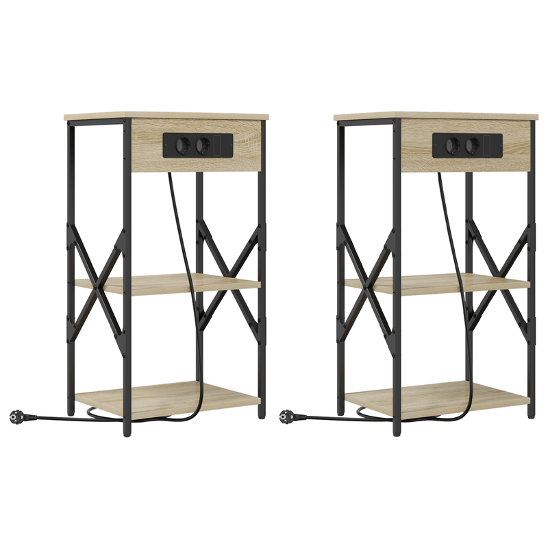 Casa si Gradina - Mobilier - Comode si corpuri - Noptiere - Noptiere 2 pcs Stejar sonoma 41 x 31 x 76 cm Lemn compozit - Infinity.ro