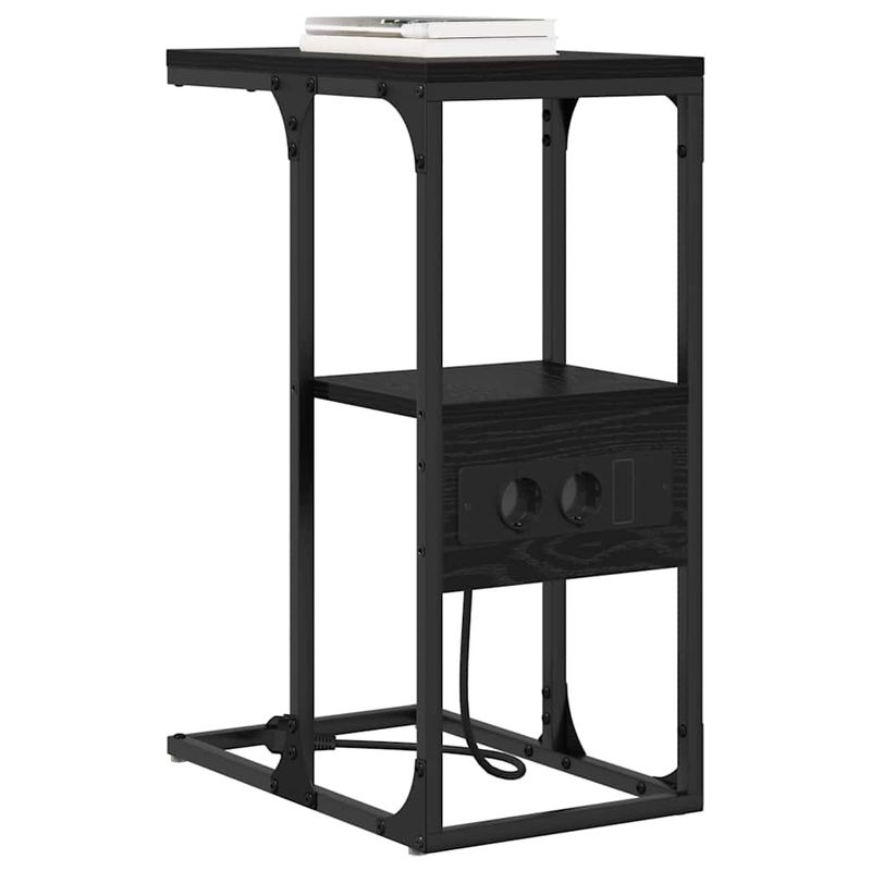 Casa si Gradina - Mobilier - Comode si corpuri - Noptiere - Noptiera Stejar negru 41.5 x 26 x 60.5 cm Lemn compozit - Infinity.ro