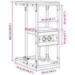 Casa si Gradina - Mobilier - Comode si corpuri - Noptiere - Noptiera Stejar negru 41.5 x 26 x 60.5 cm Lemn compozit - Infinity.ro