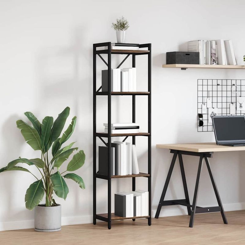 Casa si Gradina - Mobilier - Biblioteci si rafturi - Biblioteci - Biblioteca Stejar afumat 40 x 30 x 153 cm Lemn compozit - Infinity.ro