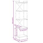 Casa si Gradina - Mobilier - Biblioteci si rafturi - Biblioteci - Biblioteca Stejar afumat 40 x 30 x 153 cm Lemn compozit - Infinity.ro