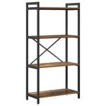 Casa si Gradina - Mobilier - Biblioteci si rafturi - Biblioteci - Biblioteca Lemn vechi 60 x 30 x 118 cm Lemn si otel - Infinity.ro