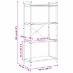 Casa si Gradina - Mobilier - Biblioteci si rafturi - Biblioteci - Biblioteca Lemn vechi 60 x 30 x 118 cm Lemn si otel - Infinity.ro