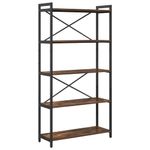 Casa si Gradina - Mobilier - Biblioteci si rafturi - Biblioteci - Biblioteca Stejar afumat 80 x 30 x 153 cm Lemn compozit - Infinity.ro