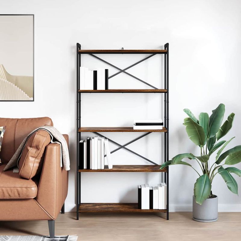Casa si Gradina - Mobilier - Biblioteci si rafturi - Biblioteci - Biblioteca Stejar afumat 80 x 30 x 153 cm Lemn compozit - Infinity.ro