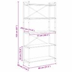 Casa si Gradina - Mobilier - Biblioteci si rafturi - Biblioteci - Biblioteca Stejar afumat 80 x 30 x 153 cm Lemn compozit - Infinity.ro