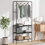 Casa si Gradina - Mobilier - Organizare si depozitare - Cuiere - Suport pentru haine cu rafturi Stejar negru 77 x 30 x 171 cm - Infinity.ro