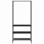 Casa si Gradina - Mobilier - Organizare si depozitare - Cuiere - Suport pentru haine cu rafturi Stejar negru 77 x 30 x 171 cm - Infinity.ro