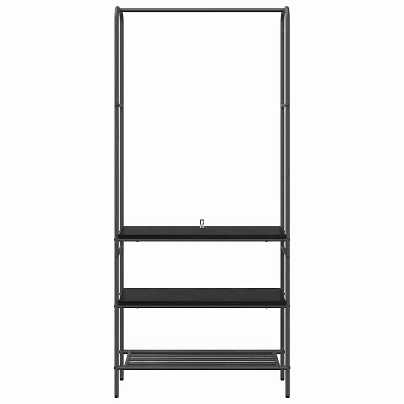 Casa si Gradina - Mobilier - Organizare si depozitare - Cuiere - Suport pentru haine cu rafturi Stejar negru 77 x 30 x 171 cm - Infinity.ro
