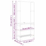 Casa si Gradina - Mobilier - Organizare si depozitare - Cuiere - Suport pentru haine cu rafturi Stejar negru 77 x 30 x 171 cm - Infinity.ro