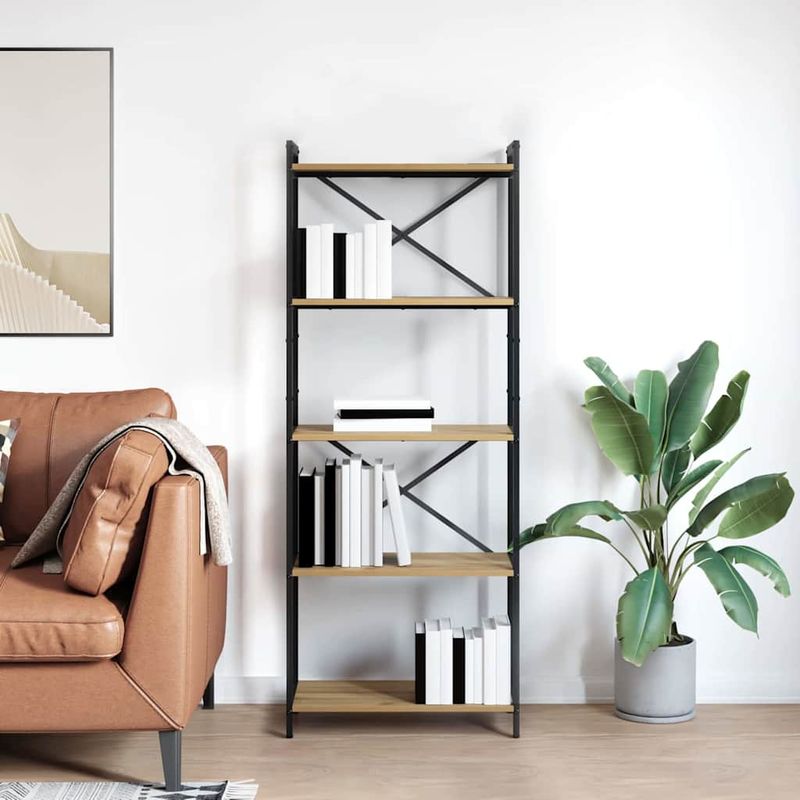 Casa si Gradina - Mobilier - Biblioteci si rafturi - Biblioteci - Biblioteca stejar artizanal 60 x 30 x 153 cm Lemn compozit - Infinity.ro