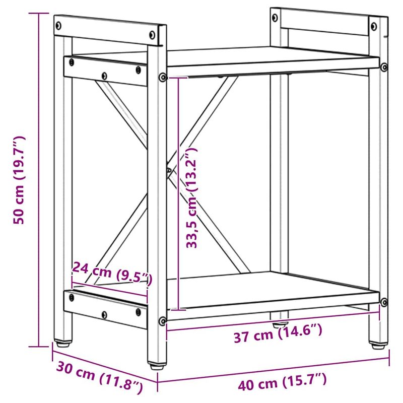 Casa si Gradina - Mobilier - Biblioteci si rafturi - Biblioteci - Biblioteca Stejar negru 40 x 30 x 48.5 cm Lemn compozit - Infinity.ro