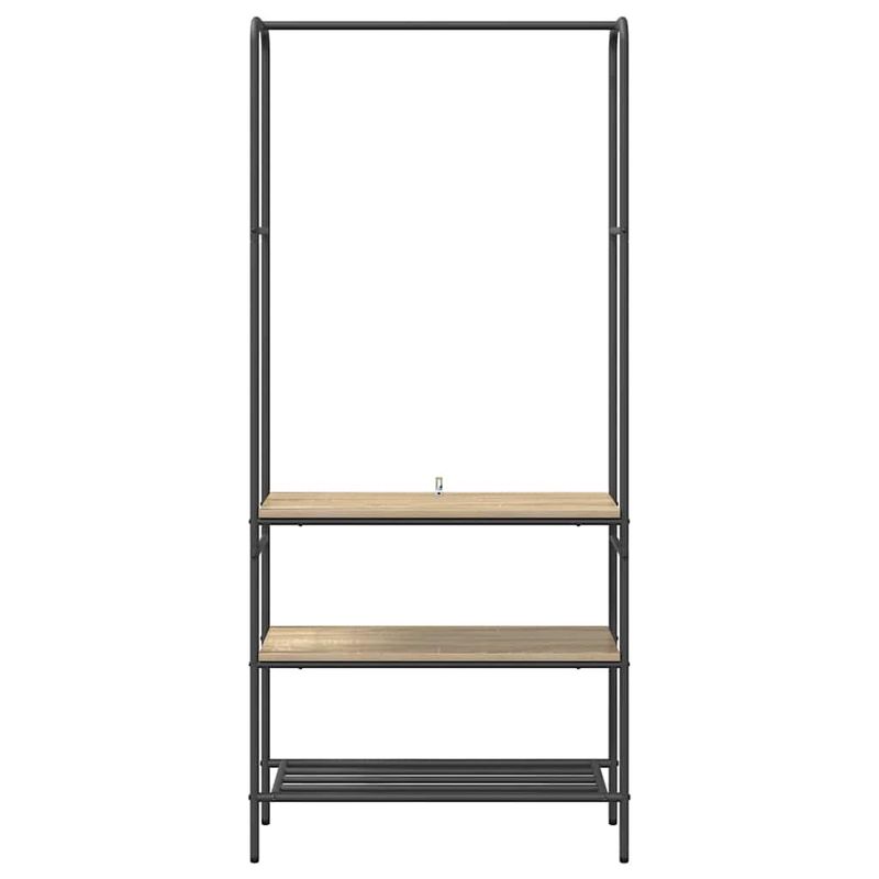 Casa si Gradina - Mobilier - Organizare si depozitare - Cuiere - Suport pentru haine cu rafturi Stejar sonoma 77 x 30 x 171 cm - Infinity.ro