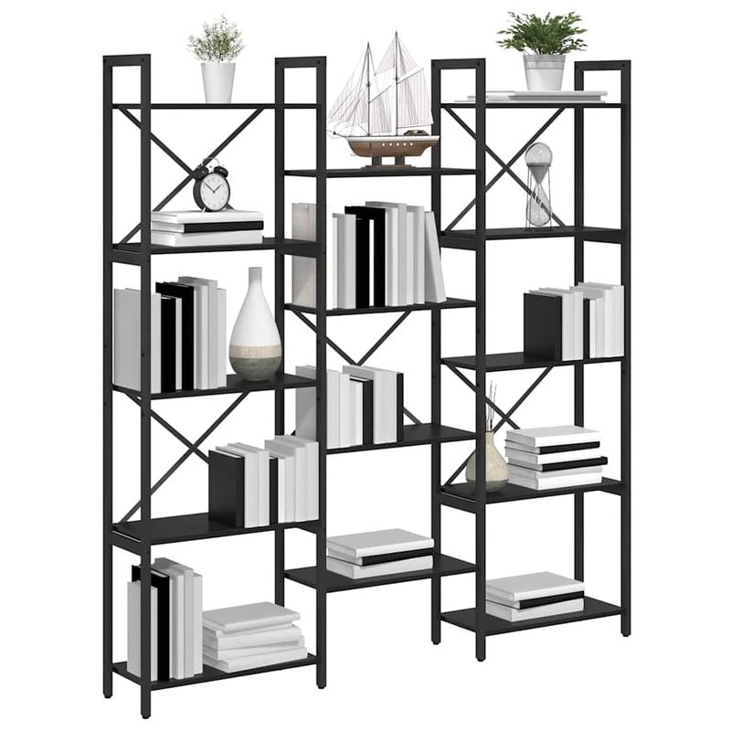 Casa si Gradina - Mobilier - Biblioteci si rafturi - Biblioteci - Raft pentru carti Stejar negru 156 x 25 x 167.5 cm - Infinity.ro