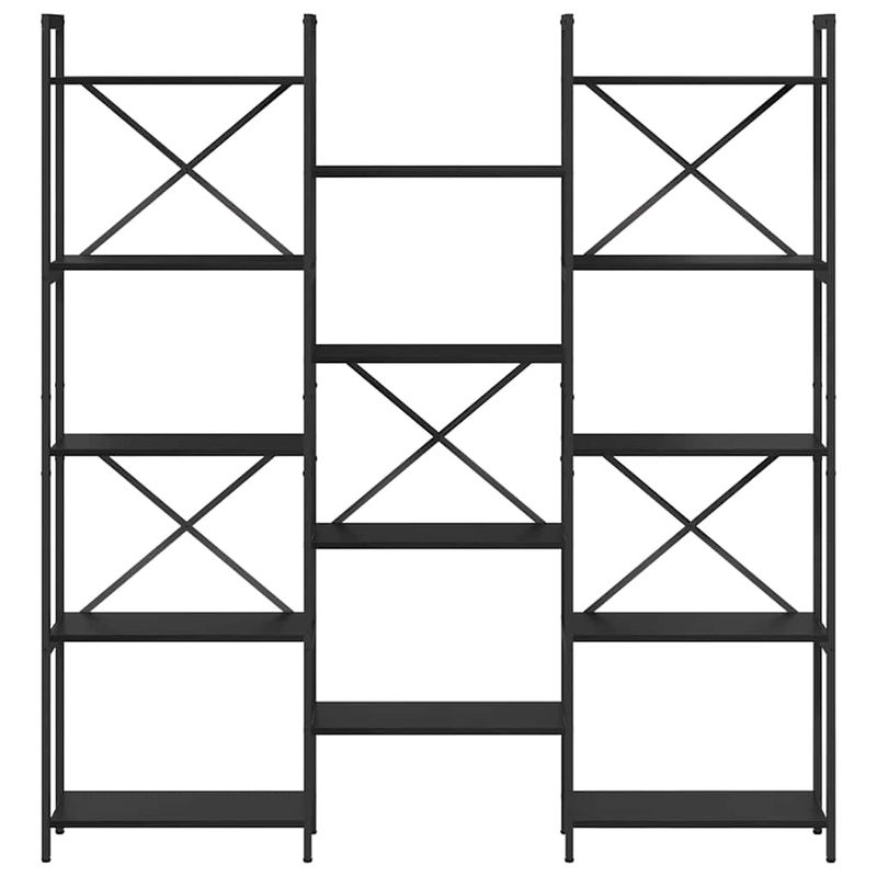 Casa si Gradina - Mobilier - Biblioteci si rafturi - Biblioteci - Raft pentru carti Stejar negru 156 x 25 x 167.5 cm - Infinity.ro