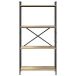 Casa si Gradina - Mobilier - Biblioteci si rafturi - Biblioteci - Biblioteca Stejar sonoma 60 x 30 x 118 cm MDF si Otel - Infinity.ro