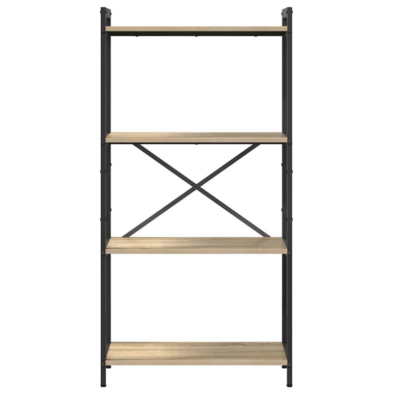 Casa si Gradina - Mobilier - Biblioteci si rafturi - Biblioteci - Biblioteca Stejar sonoma 60 x 30 x 118 cm MDF si Otel - Infinity.ro