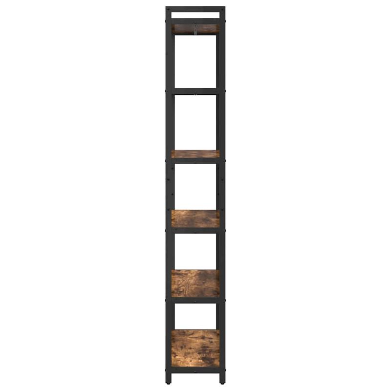 Casa si Gradina - Mobilier - Biblioteci si rafturi - Biblioteci - Biblioteca Stejar afumat 80 x 30 x 188 cm Lemn si otel - Infinity.ro